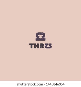 three design logo template - vector image