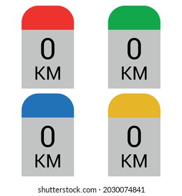 three destination milestone icon vector illustration