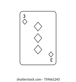 three of diamonds playing card theme casino