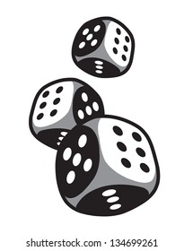 Three dice