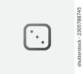 Three Dice Icon Vector Editable Shape