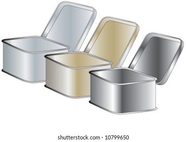 The three different color metal box