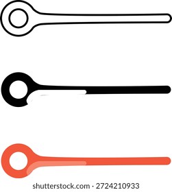 Tres diferentes iconos de llave de color en varios estilos y colores