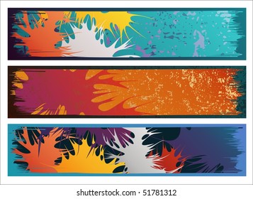 Three different design banners