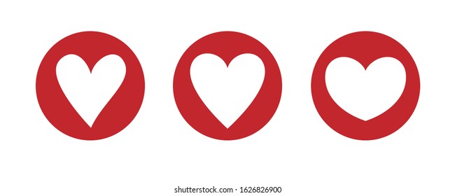 
Three different heart shapes are in red balloons, the idea for Valentine's Day