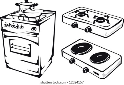 Three different ovens