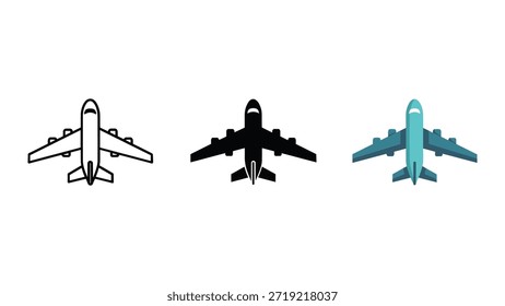 Tres ilustraciones diferentes del aeroplano del estilo