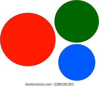 three different and very significant colored circles