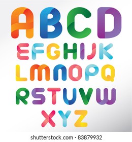 Three Dimension Colorful Alphabet Set