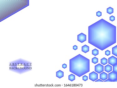 three dimension illustration of abtract white honeycomb hexagon moving wave background, 3D rendering with lines concept. vector eps 10