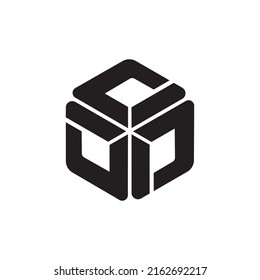 three dimension letter for logo