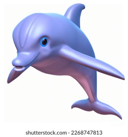 Three dimension model drawing of dolphins
