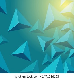 Three Dimension Polygon Abstract Background Vector
