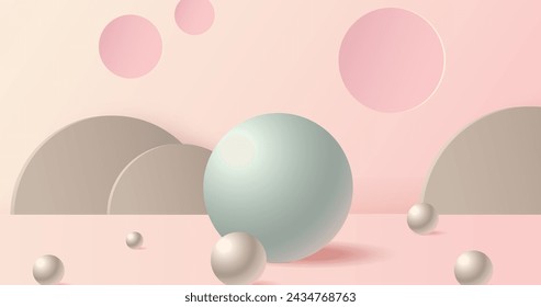 Three dimensional abstract scene background vector design in eps 10