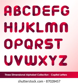 Three Dimensional Alphabet Set In Capital Letters