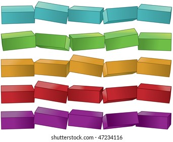 Three dimensional box web buttons