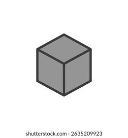 Three Dimensional Cube Symbolizing 3D Modeling CAD Design Skills Architectural Engineering