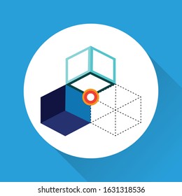 three dimensional dices with high score vector illustration