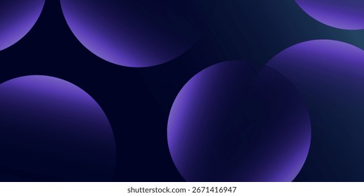 Tierra tridimensional azul oscuro y púrpura ilustración de fondo de círculo moderno.
