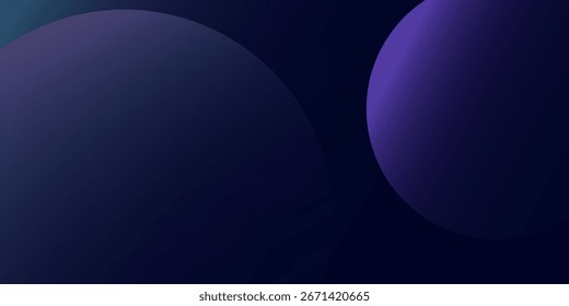 Tierra tridimensional azul oscuro y púrpura ilustración de fondo de círculo moderno.