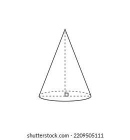three dimensional figures of cone vector illustration on white background.