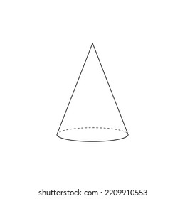 three dimensional figures of cone vector illustration on white background.