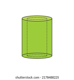 three dimensional figures of hollow cylinder.