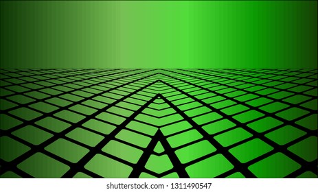 Three dimensional green background - Illustration,
Perspective abstract background