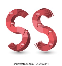 Three dimensional Infographics elements in vector