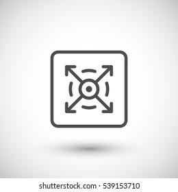 Three dimensional line icon