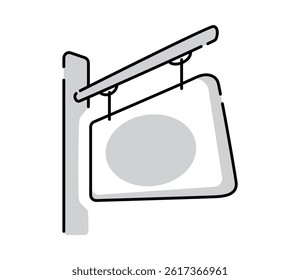 Three dimensional signboard illustration vector