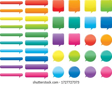 Three dimensional speech bubble set