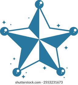 Elementos tridimensionales de Ilustración vectorial de estrellas