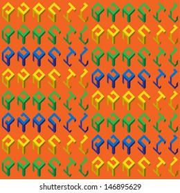 Three Dimensional Type Pattern - Brazil