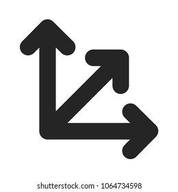 Three directions icon