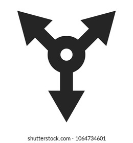 Three directions icon