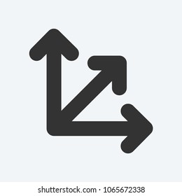 Three directions icon
