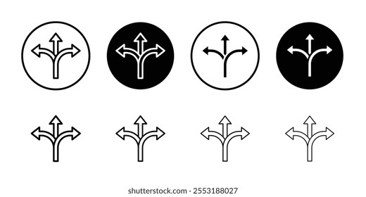 Three directions icon Art design illustration
