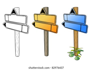 three directories isolated on the white