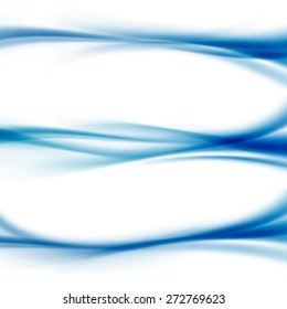 Three divider abstract modern web blue line soft smooth swoosh futuristic layout. Vector illustration