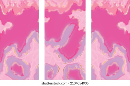 Three Divisions Of Pink Marble Spots