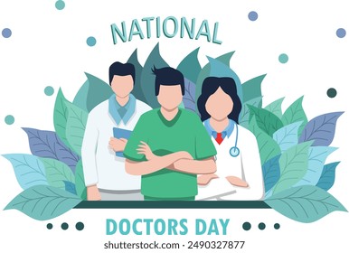 The three doctors stood side by side to celebrate National Doctors Day