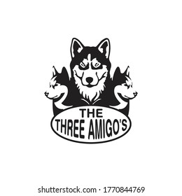 Three dog logo amigo template 