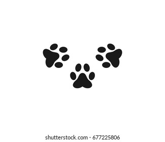 three dog paw logo 