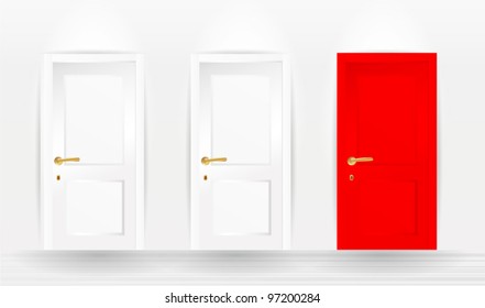 Three Doors Stock Vector (Royalty Free) 97200284 | Shutterstock