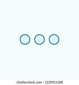 three dots 2 colored line icon. Simple colored element illustration. three dots outline symbol design from web icons set