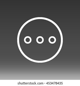 Three Dots / Et Cetera Vector Icon Illustration