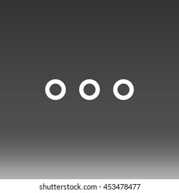 Three Dots / Et Cetera Vector Icon Illustration