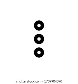 Three Dots Icon, Option, List, More Option Sign, Music Icon is in Line Style, Vector Icon