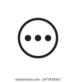 Three dots icon vector. Element of minimalistic icon for mobile concept and web apps